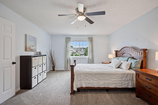 1807 Lachman Ave NE, Saint Michael, MN 55376 - bedroom with carpet flooring, a textured ceiling, and a ceiling fan