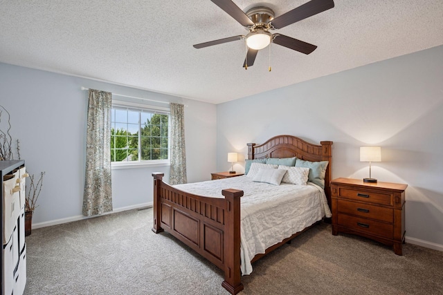 1807 Lachman Ave NE, Saint Michael, MN 55376 - bedroom with carpet floors, a textured ceiling, and a ceiling fan