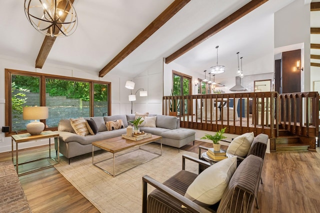 6205 Saint Albans Cir, Edina, MN 55439 - living room featuring wood finished floors and a chandelier