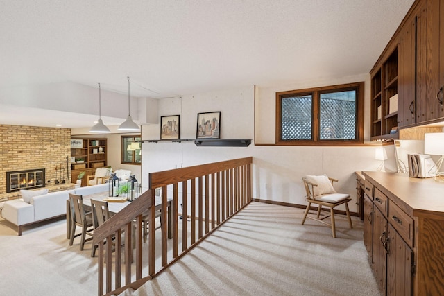 6205 Saint Albans Cir, Edina, MN 55439 - hall featuring light carpet and built in shelves