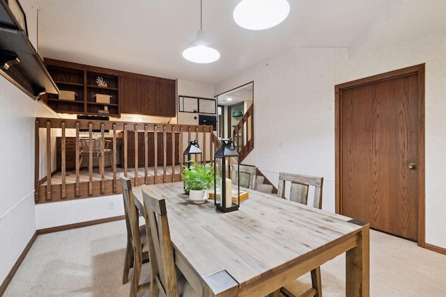 6205 Saint Albans Cir, Edina, MN 55439 - dining room featuring light carpet and stairway