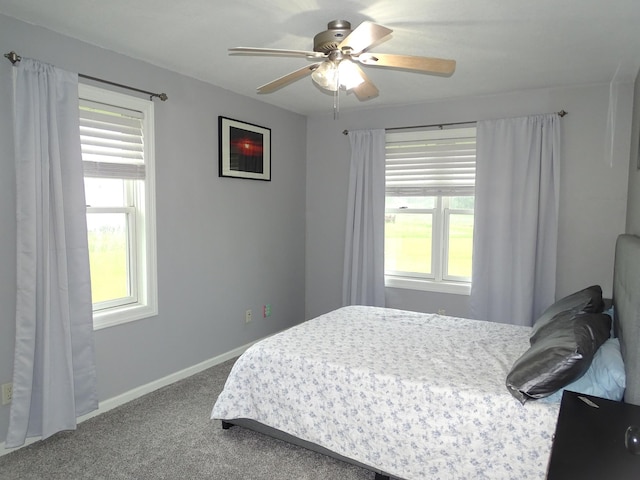 568 Midway Rd, Menomonie, WI 54751 - carpeted bedroom with multiple windows and ceiling fan