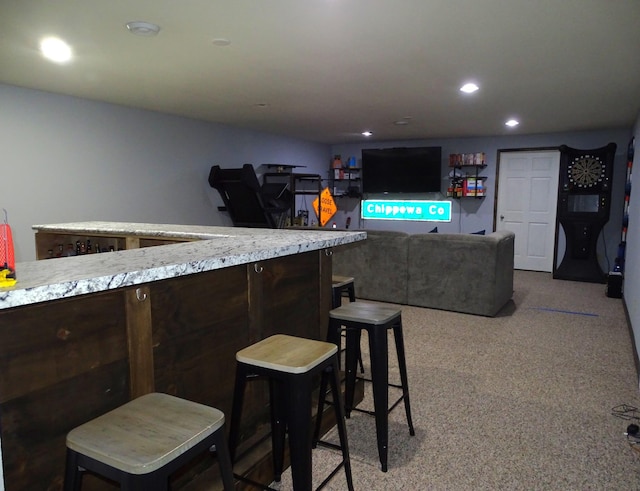 568 Midway Rd, Menomonie, WI 54751 - indoor dry bar with carpet floors and recessed lighting