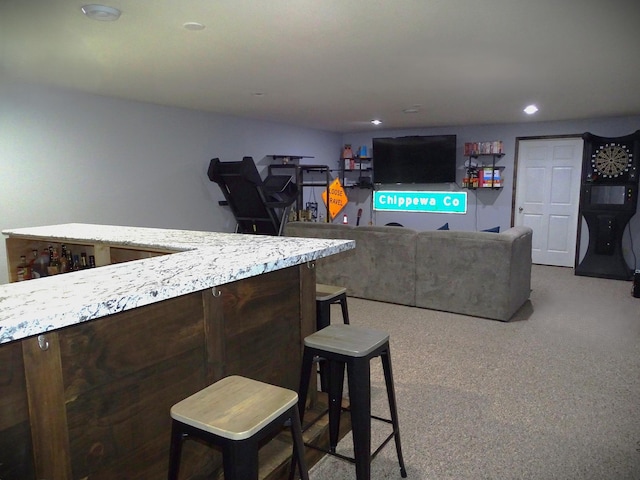 568 Midway Rd, Menomonie, WI 54751 - carpeted living area with recessed lighting