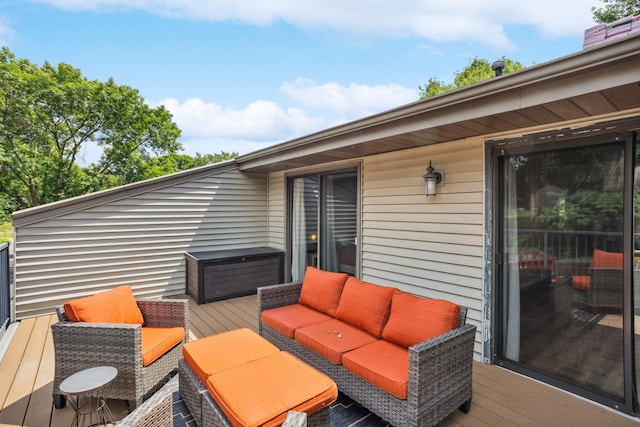 4463 Arden View Ct, Arden Hills, MN 55112 - wooden terrace featuring an outdoor hangout area and a jacuzzi