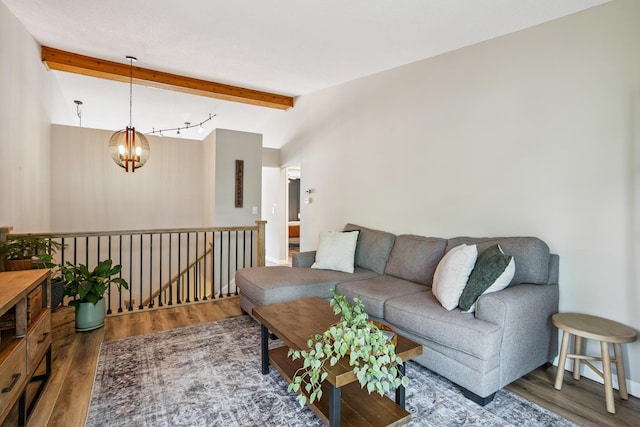 4463 Arden View Ct, Arden Hills, MN 55112 - living area featuring wood finished floors and a chandelier