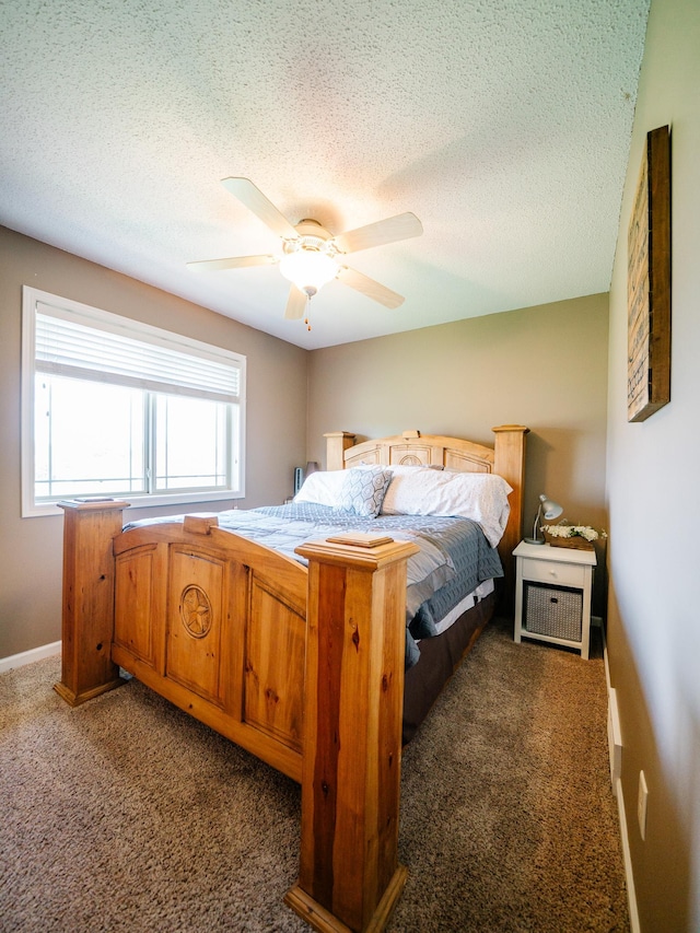 519 Graceview Loop, Saint Joseph, MN 56374 - carpeted bedroom with a textured ceiling and ceiling fan