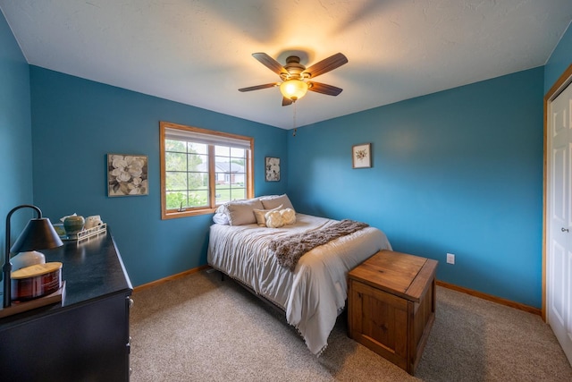 1100 27th St SW, Austin, MN 55912 - bedroom with carpet and a ceiling fan