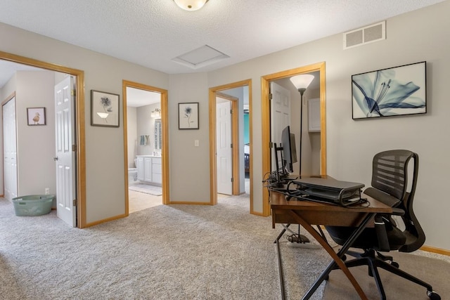 3214 Juniper Cir Unit C, Woodbury, MN 55125 - home office with light colored carpet and a textured ceiling