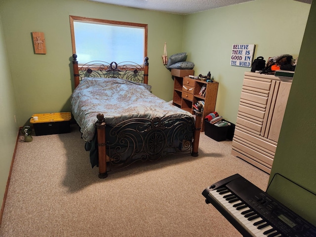 19963 County 18, Henrietta Twp, MN 56470 - bedroom with carpet and a textured ceiling
