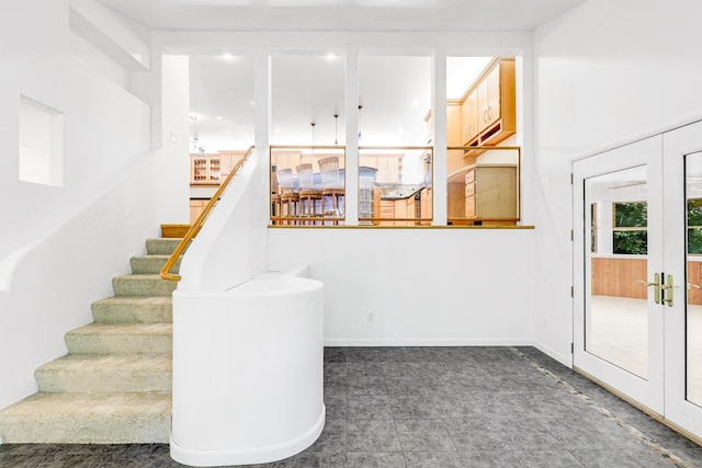 801 Corens Dr, Minnetonka, MN 55305 - stairway featuring french doors