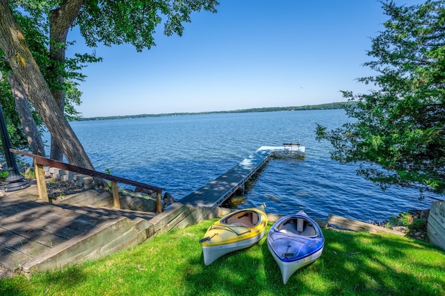 870 Andrew Dr NE, Lake Andrew Twp, MN 56273 - dock area featuring a water view