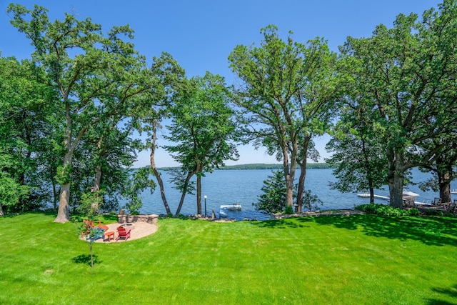 870 Andrew Dr NE, Lake Andrew Twp, MN 56273 - water view with a fire pit