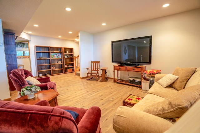 870 Andrew Dr NE, Lake Andrew Twp, MN 56273 - living room with wood finished floors and recessed lighting