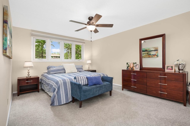 6712 Hillside Ln, Edina, MN 55439 - bedroom with light colored carpet and ceiling fan