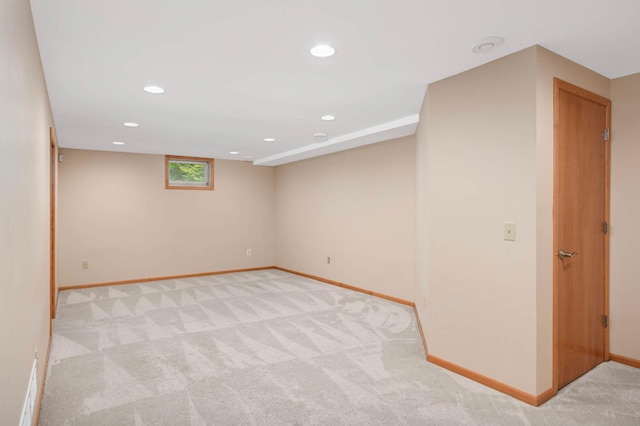 6712 Hillside Ln, Edina, MN 55439 - empty room featuring light carpet and recessed lighting