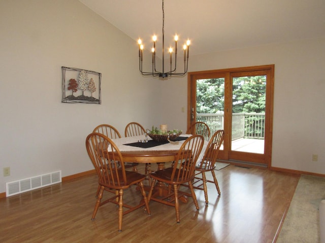 316 8th St NE, Fulda, MN 56131 - dining area with a chandelier and wood finished floors