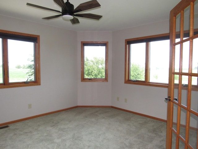 316 8th St NE, Fulda, MN 56131 - carpeted spare room featuring plenty of natural light and a ceiling fan
