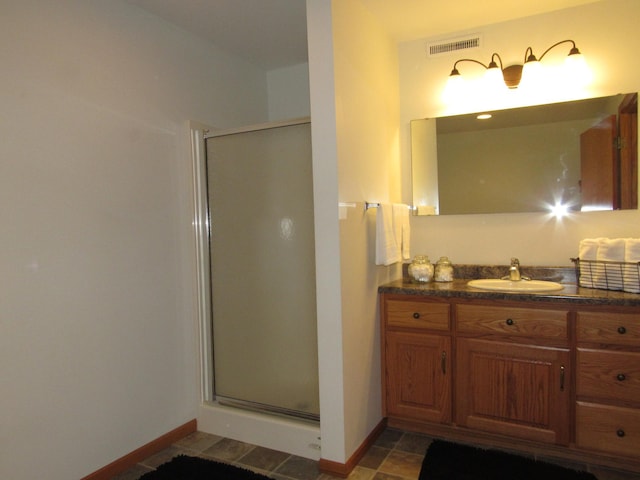 316 8th St NE, Fulda, MN 56131 - full bathroom featuring a stall shower and vanity