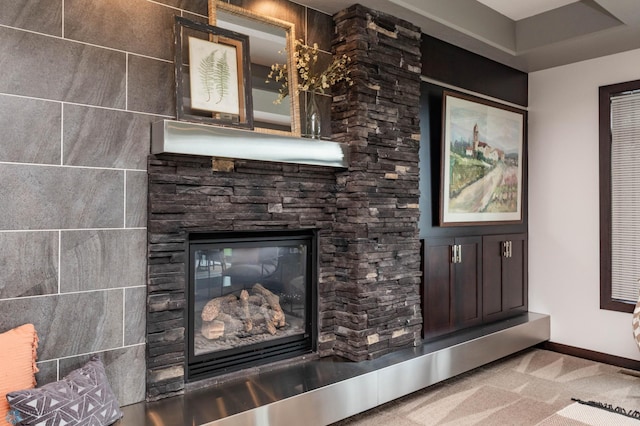 7373 14th St S, Fargo, ND 58104 - detailed view of a fireplace and carpet