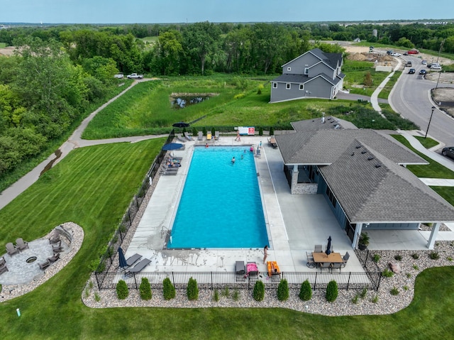 14714 146th Ave N, Dayton, MN 55327 - aerial view of a pool area