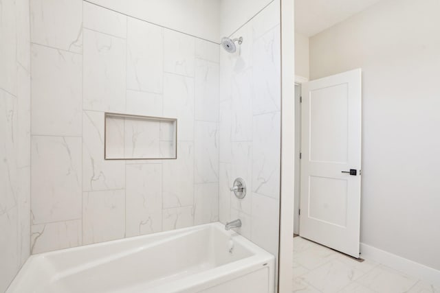 14147 77th Ln NE, Otsego, MN 55330 - full bath with marble finish flooring and bathing tub / shower combination