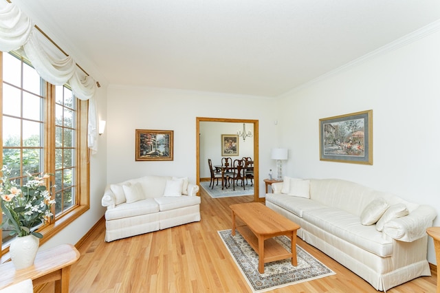 160 River Bluff Pl NW, Cascade Twp, MN 55901 - living area with crown molding, healthy amount of natural light, and wood finished floors