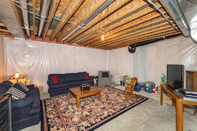 160 River Bluff Pl NW, Cascade Twp, MN 55901 - living area with concrete flooring
