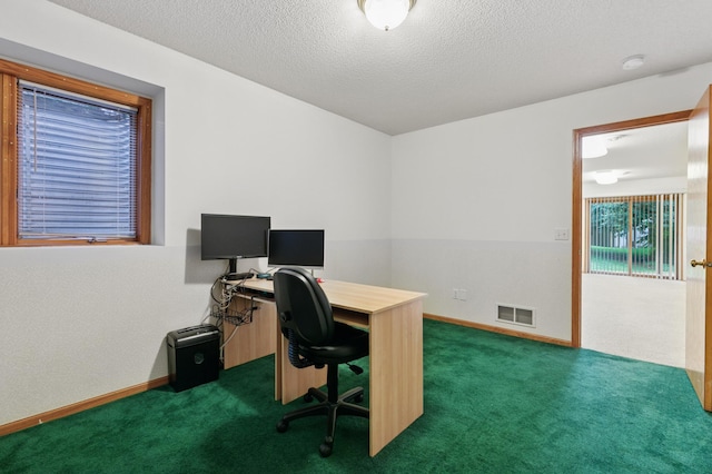 3406 Eagan Oaks Ct, Eagan, MN 55123 - carpeted office space with baseboards and a textured ceiling