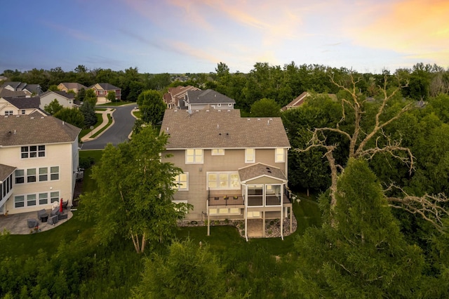 3153 Magnolia Dr, Medina, MN 55340 - aerial view at dusk of a residential view