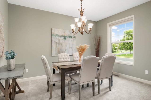 3153 Magnolia Dr, Medina, MN 55340 - dining space with a chandelier and light colored carpet