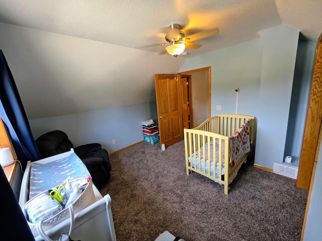 825 2nd Ave, Grand Rapids, MN 55744 - carpeted bedroom featuring vaulted ceiling and ceiling fan