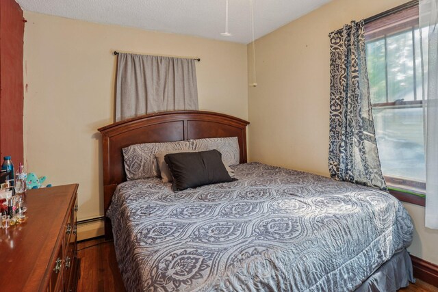 116 3rd Ave SE, Osseo, MN 55369 - bedroom with wood finished floors and a baseboard radiator