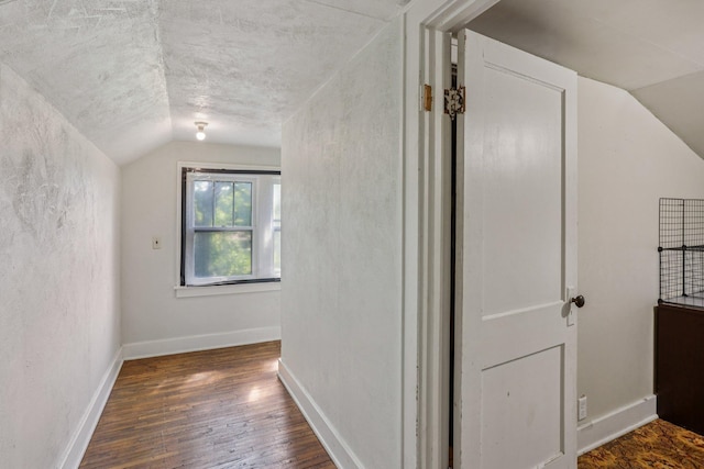116 3rd Ave SE, Osseo, MN 55369 - additional living space featuring vaulted ceiling, wood finished floors, and a textured ceiling
