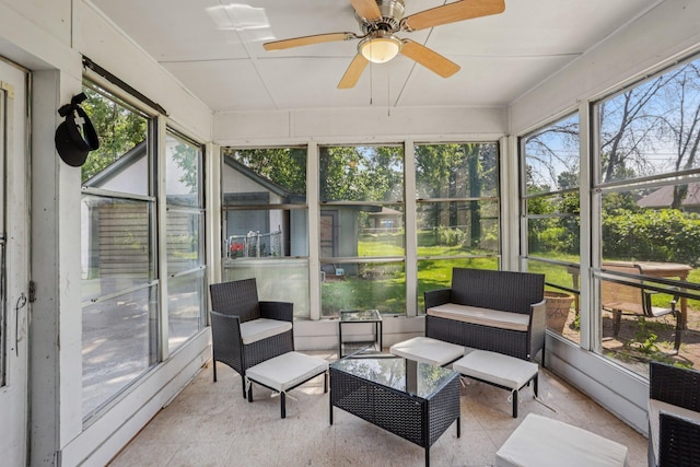 116 3rd Ave SE, Osseo, MN 55369 - sunroom with a ceiling fan