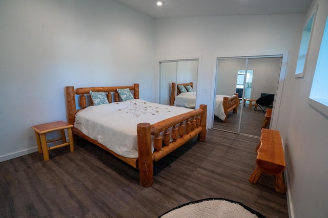 1650 Gunn Rd, Grand Rapids, MN 55744 - bedroom with wood finished floors, multiple closets, and recessed lighting