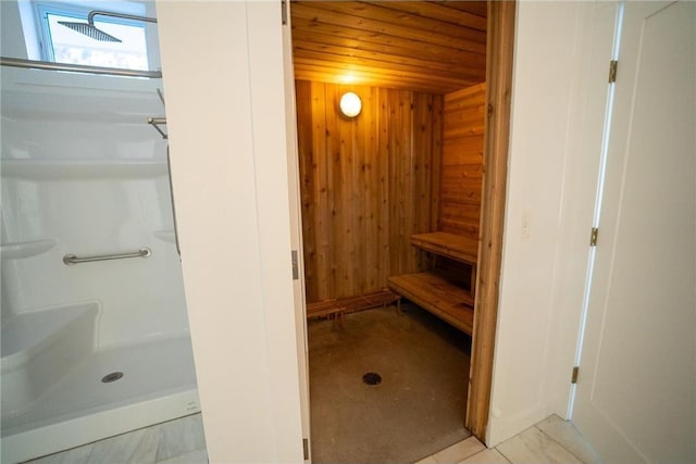 1650 Gunn Rd, Grand Rapids, MN 55744 - sauna with wood walls and wooden ceiling