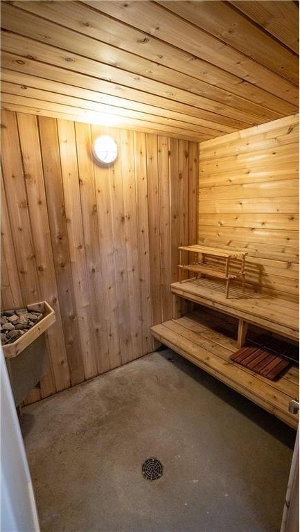 1650 Gunn Rd, Grand Rapids, MN 55744 - relaxing sauna featuring wooden walls and wooden ceiling