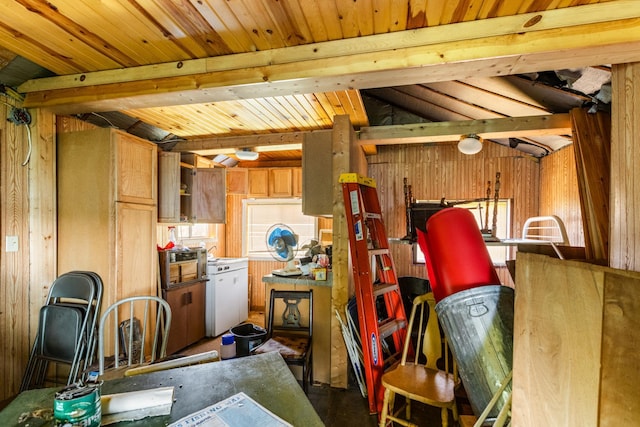 1031 23rd St Unit A, Prairie Lake Twp, WI 54728 - interior space with wooden walls
