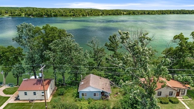 1031 23rd St Unit A, Prairie Lake Twp, WI 54728 - view from above of property with a large body of water