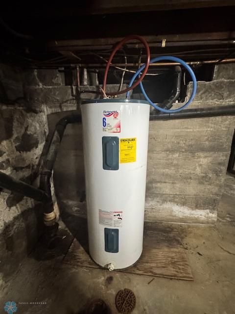 214 7th St, Hatton, ND 58240 - utility room featuring water heater