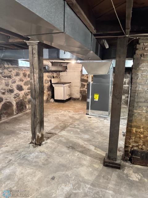 214 7th St, Hatton, ND 58240 - basement featuring heating unit