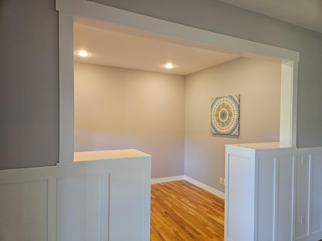 1504 4th St NE, Willmar, MN 56201 - hall featuring light wood-type flooring and recessed lighting