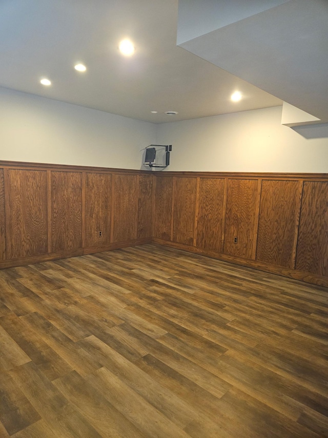 1504 4th St NE, Willmar, MN 56201 - finished below grade area featuring dark wood finished floors and recessed lighting