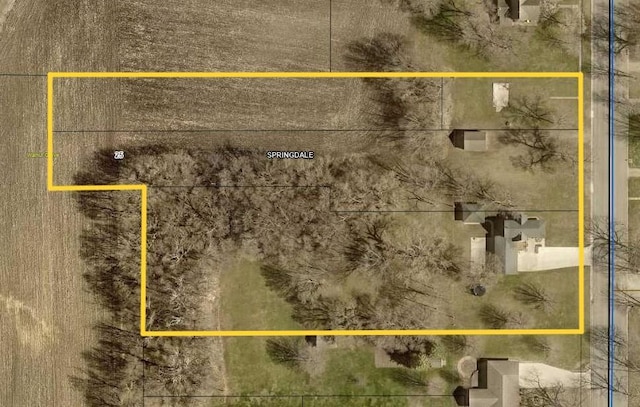 681 8th St, Walnut Grove, MN 56180 - aerial overview of property's location with property parcel outlined
