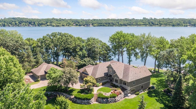 12795 Ozark Trl N, May Twp, MN 55082 - aerial view of property and surrounding area with a large body of water