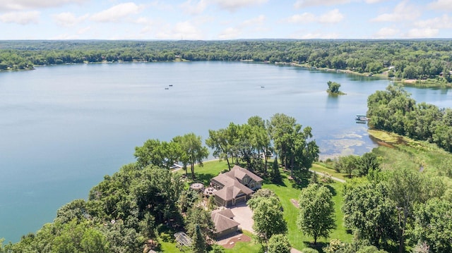 12795 Ozark Trl N, May Twp, MN 55082 - aerial view of a heavily wooded area and a nearby body of water