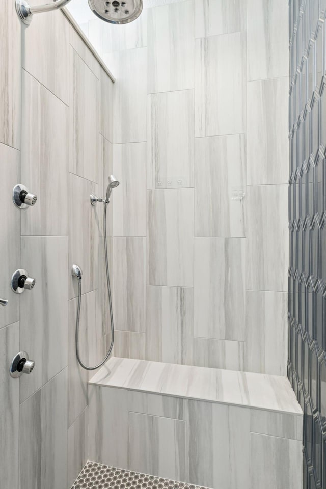 12795 Ozark Trl N, May Twp, MN 55082 - bathroom featuring tiled shower