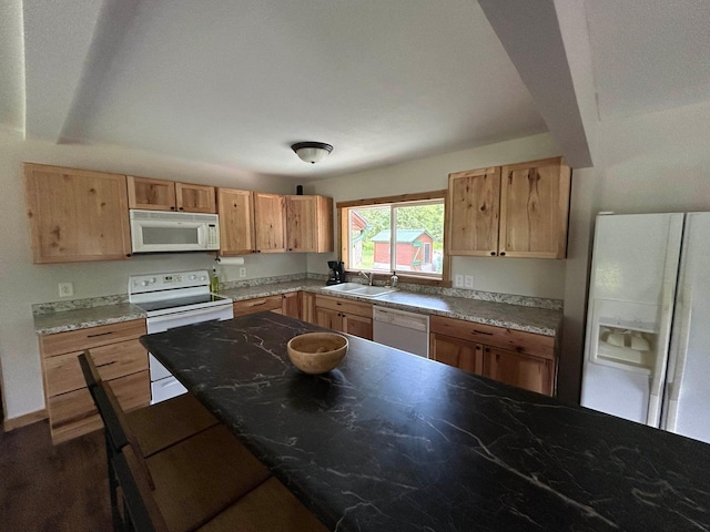 30290 7th Ave N, Swiss Twp, WI 54830 - kitchen featuring white appliances and a sink