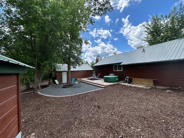 30290 7th Ave N, Swiss Twp, WI 54830 - view of yard featuring a storage shed and a patio